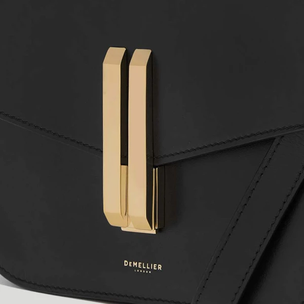 Demellier The Vancouver in Black Crossbody Bag, view 3