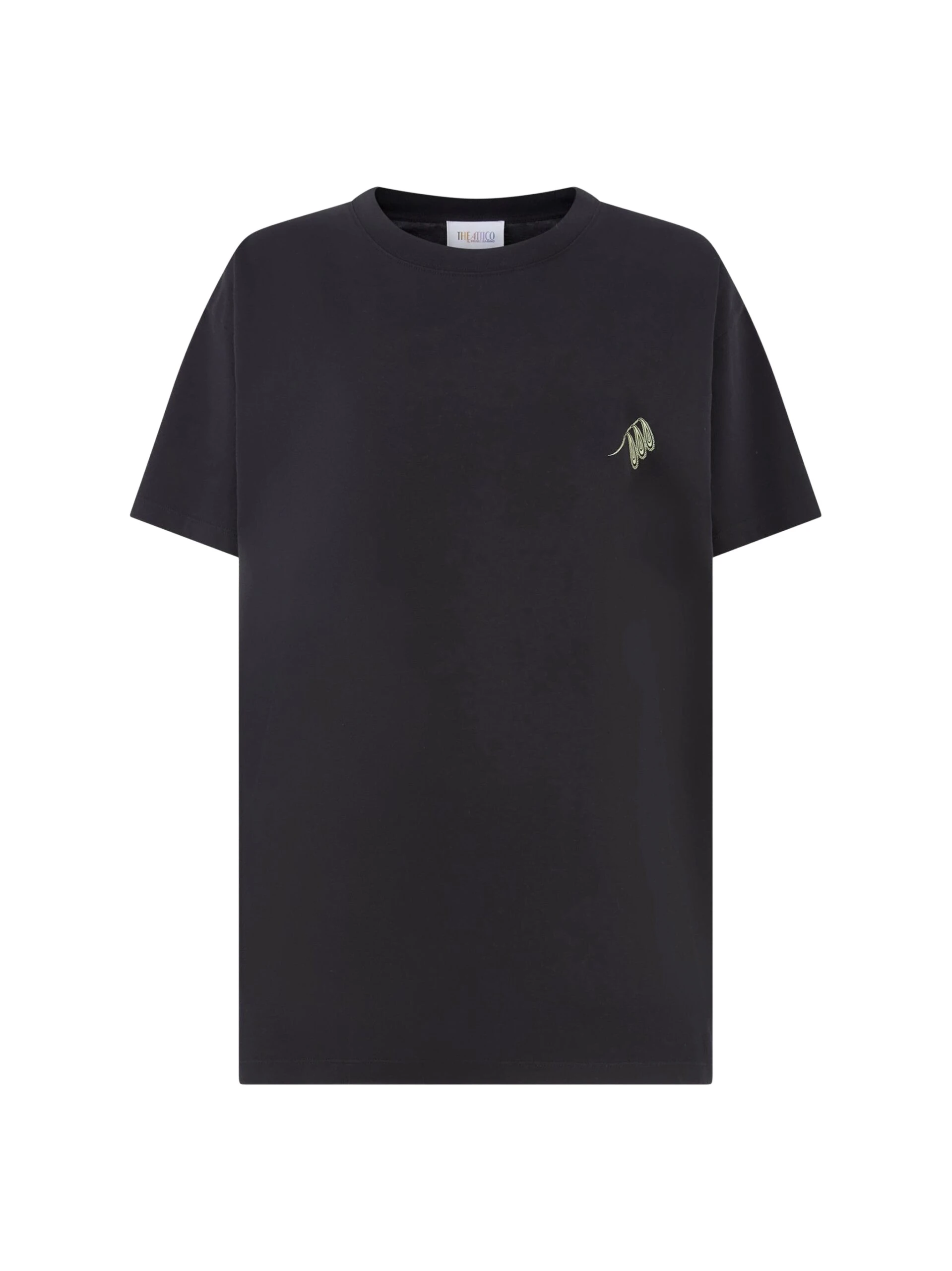 The Attico Black and pale yellow t-shirt Top