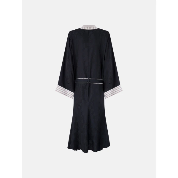 The Attico Black and white long coat, view 4