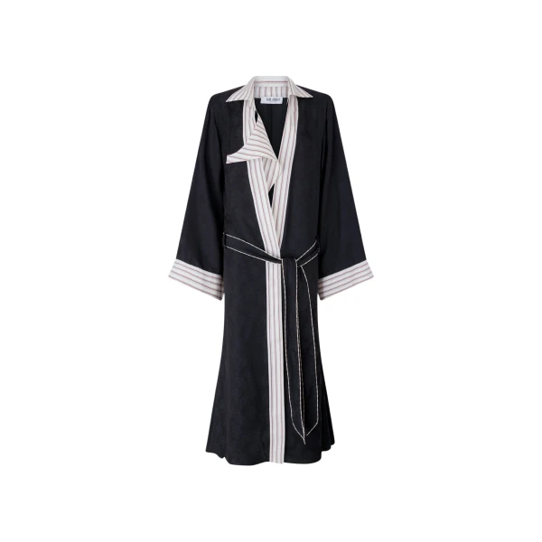 The Attico Black and white long coat