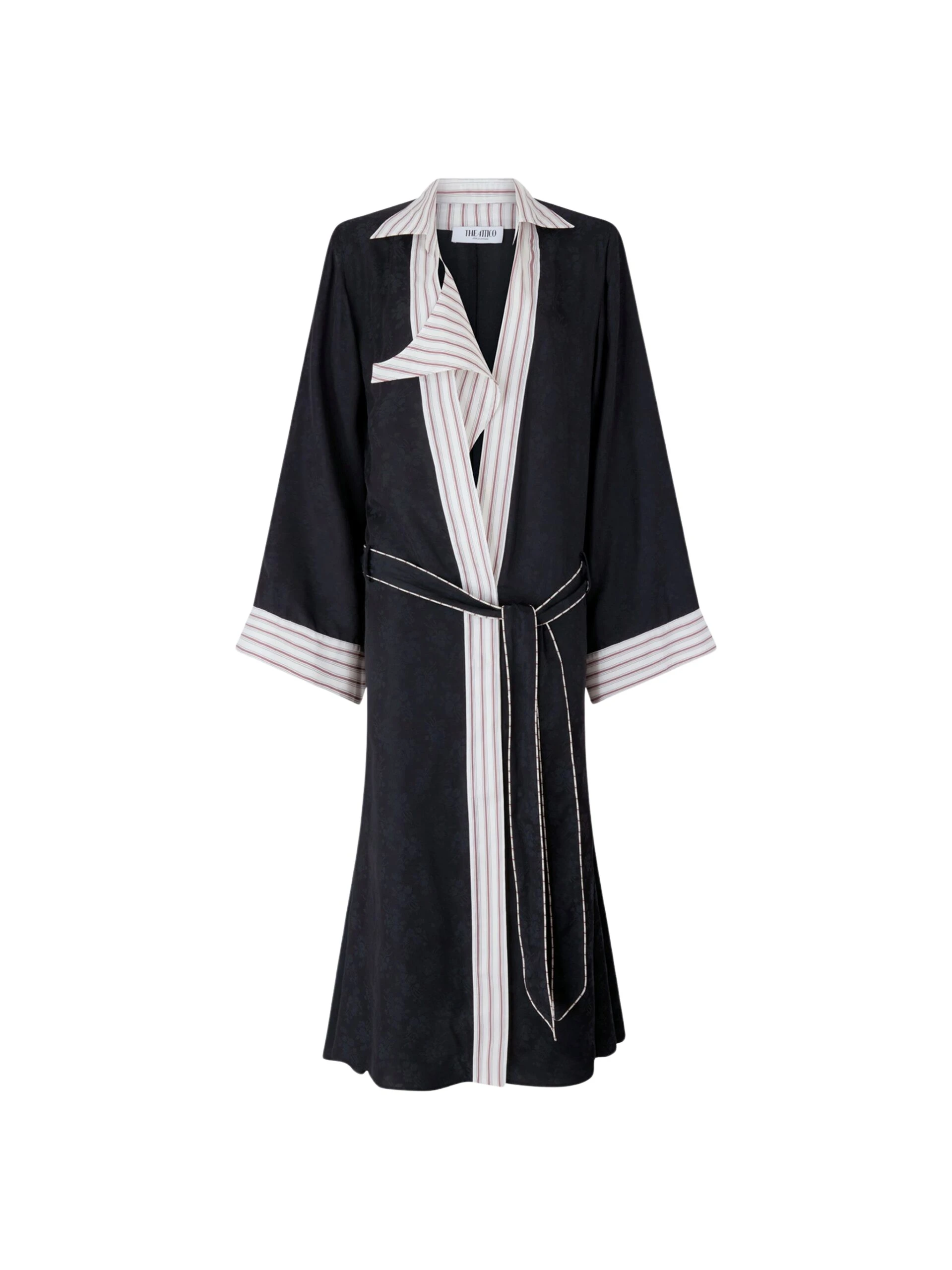 Black and white long coat