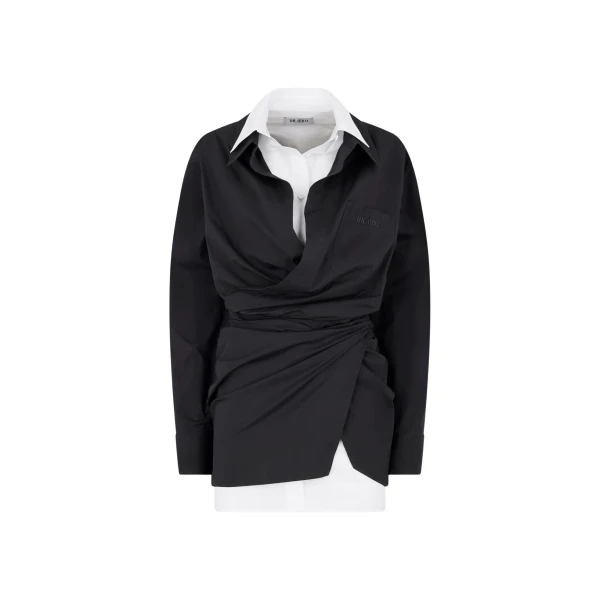 The Attico Black and white mini dress
