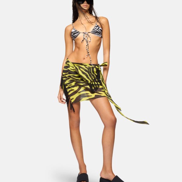The Attico Black and yellow pareo, view 2