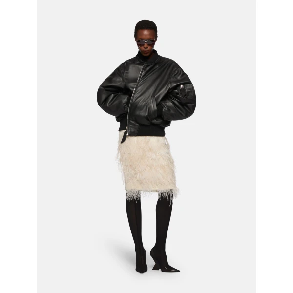 The Attico Black bomber Jacket, view 2