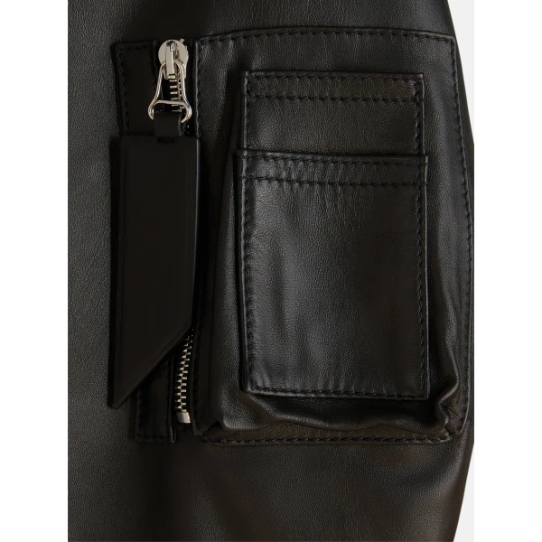 The Attico Black bomber Jacket, view 5