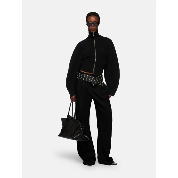 The Attico Black cardigan, view 2