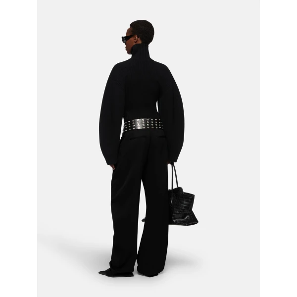 The Attico Black cardigan, view 3