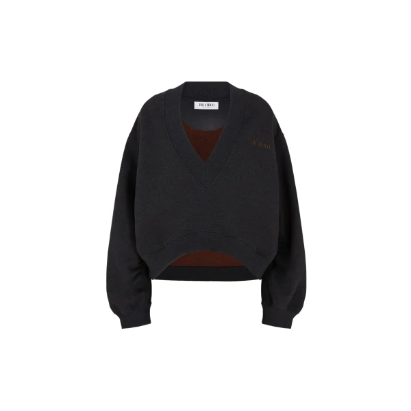 The Attico Black fade and brown sweatshirt Knit