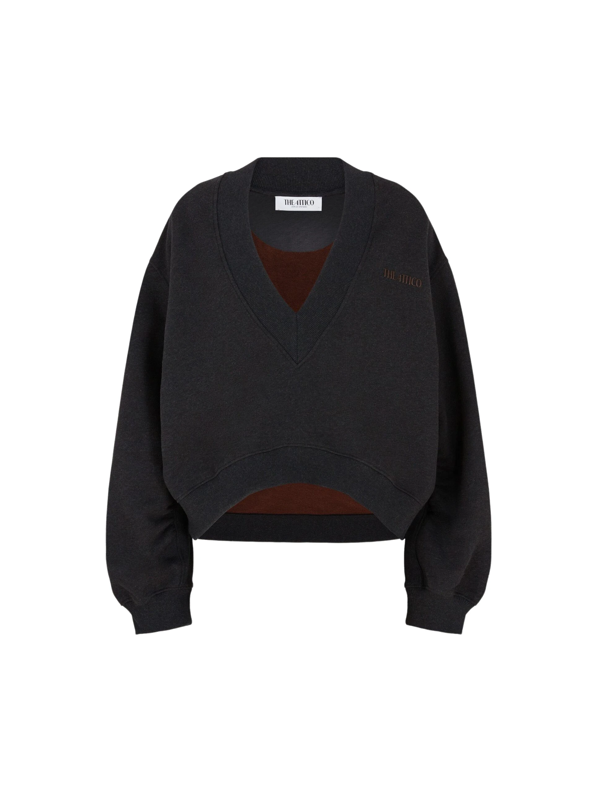 The Attico Black fade and brown sweatshirt Knit