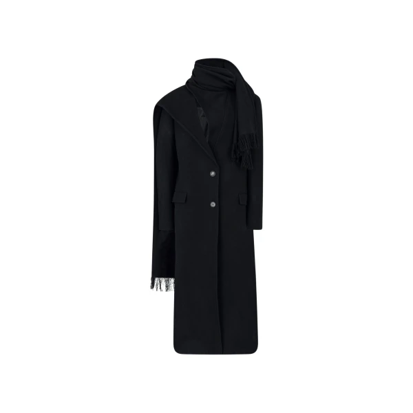 The Attico Black long coat