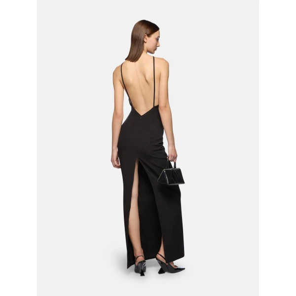 The Attico Black long dress, view 3