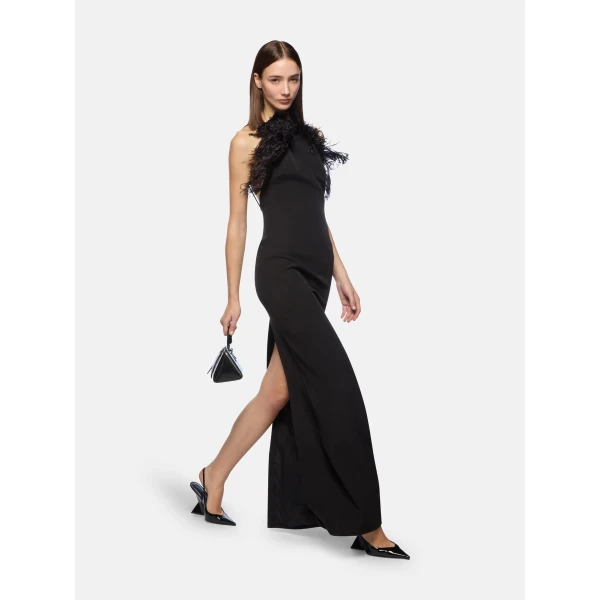 The Attico Black long dress, view 4