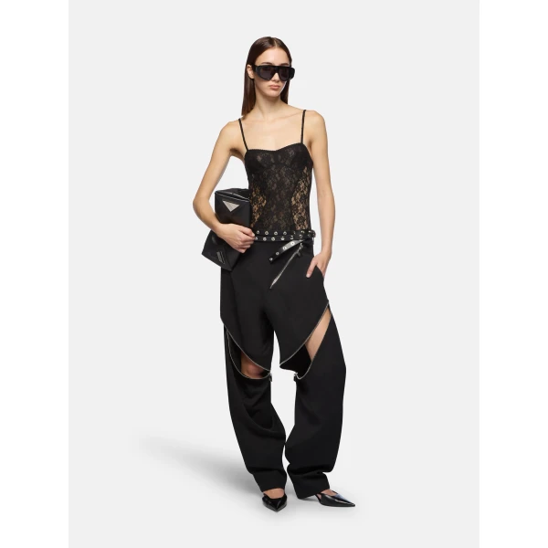 The Attico Black long pant, view 2
