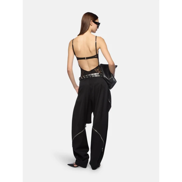 The Attico Black long pant, view 3