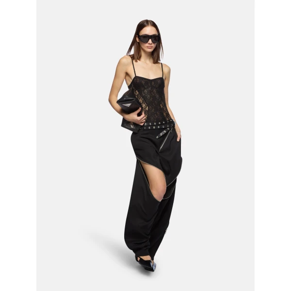 The Attico Black long pant, view 4