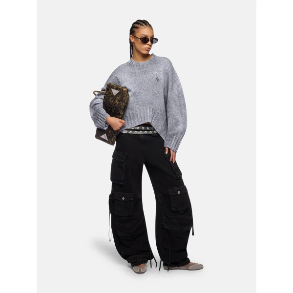 The Attico Black long pants, view 2