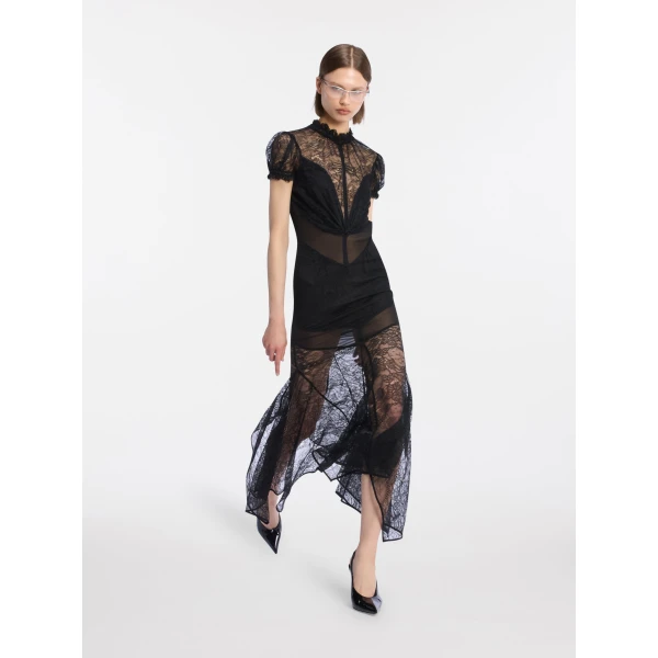 The Attico Black midi dress, view 4