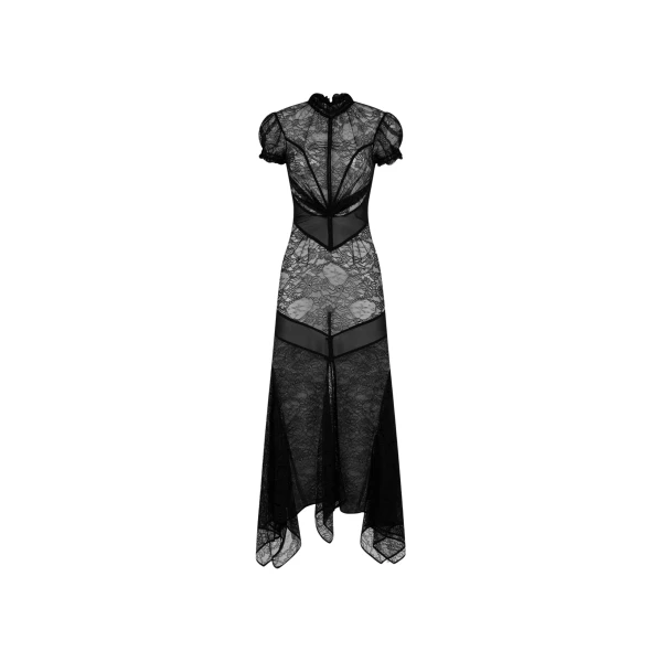 The Attico Black midi dress