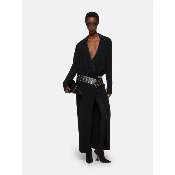 The Attico Black midi dress, view 2