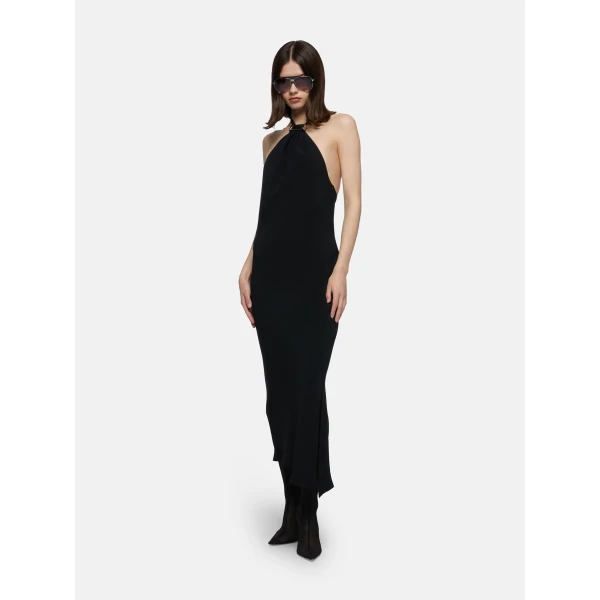 The Attico Black midi dress, view 2