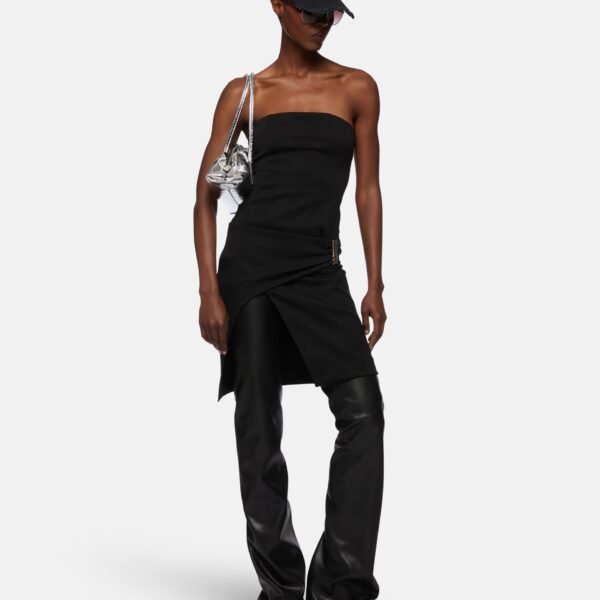 The Attico Black midi dress, view 2