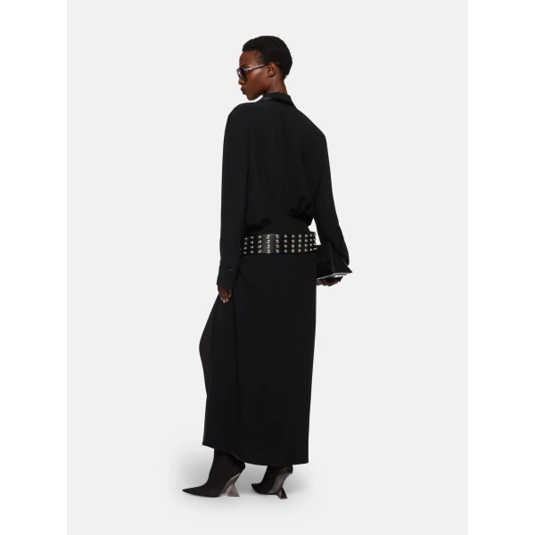 The Attico Black midi dress, view 3