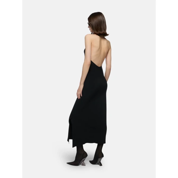 The Attico Black midi dress, view 3