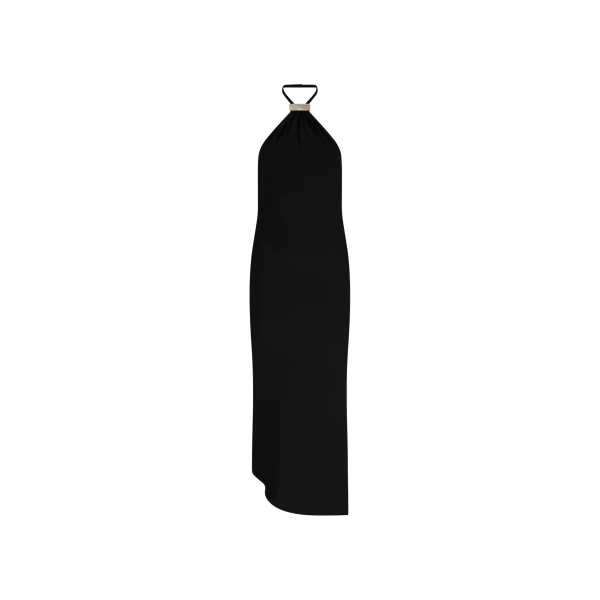 The Attico Black midi dress
