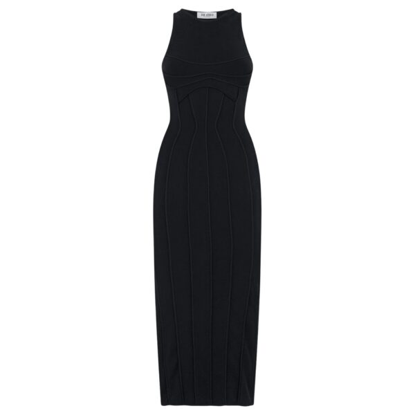 The Attico Black midi dress