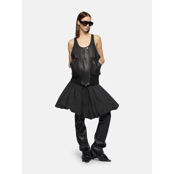 The Attico Black midi skirt, view 2