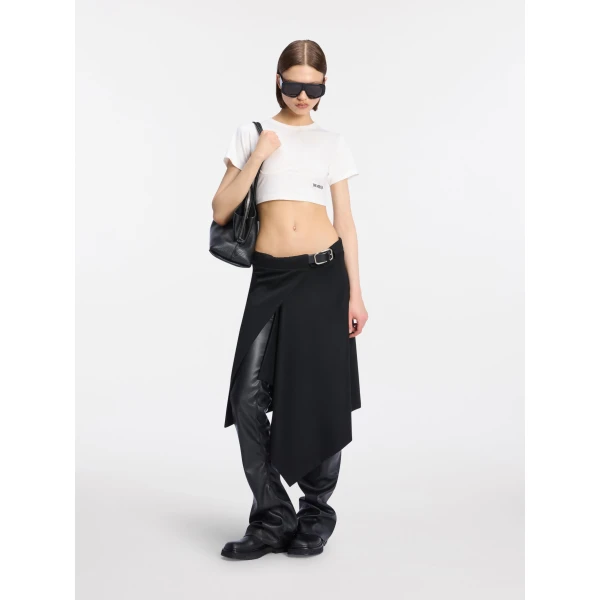 The Attico Black midi skirt, view 2
