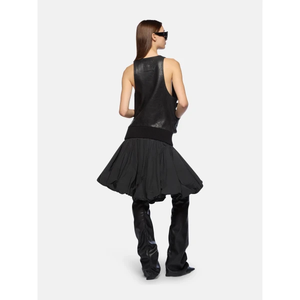 The Attico Black midi skirt, view 3