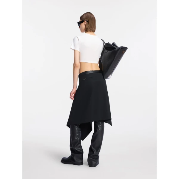 The Attico Black midi skirt, view 3