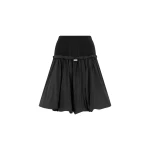 The Attico Black midi skirt