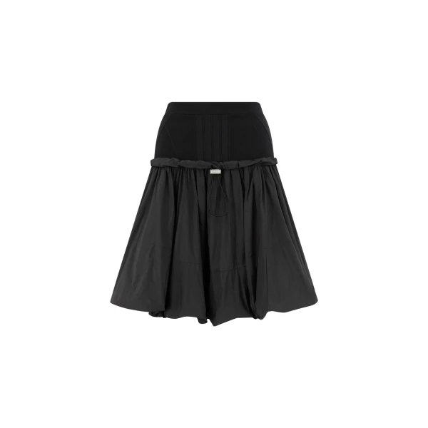 The Attico Black midi skirt
