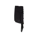 The Attico Black midi skirt