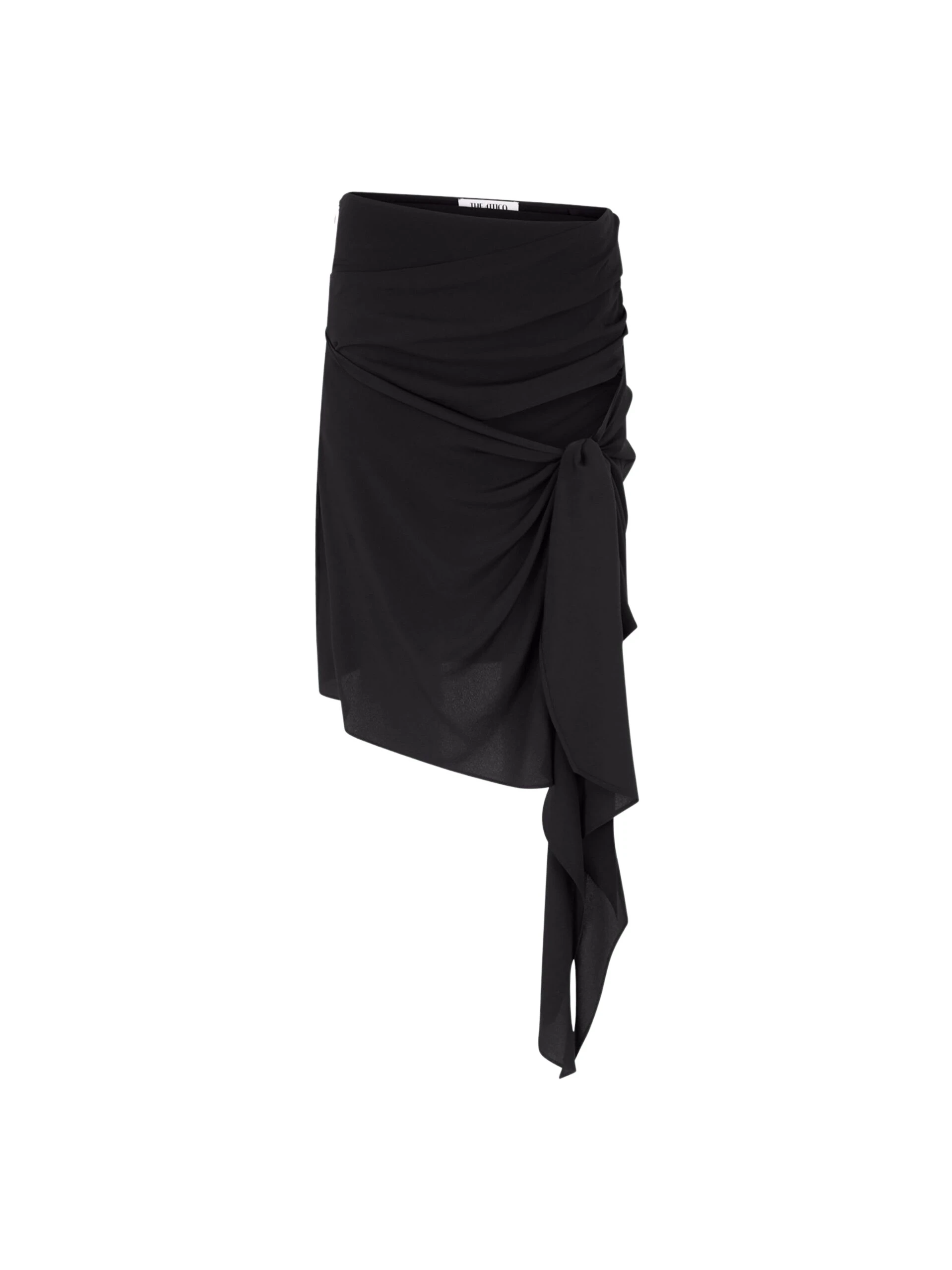 The Attico Black midi skirt