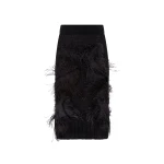 The Attico Black midi skirt