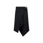 The Attico Black midi skirt