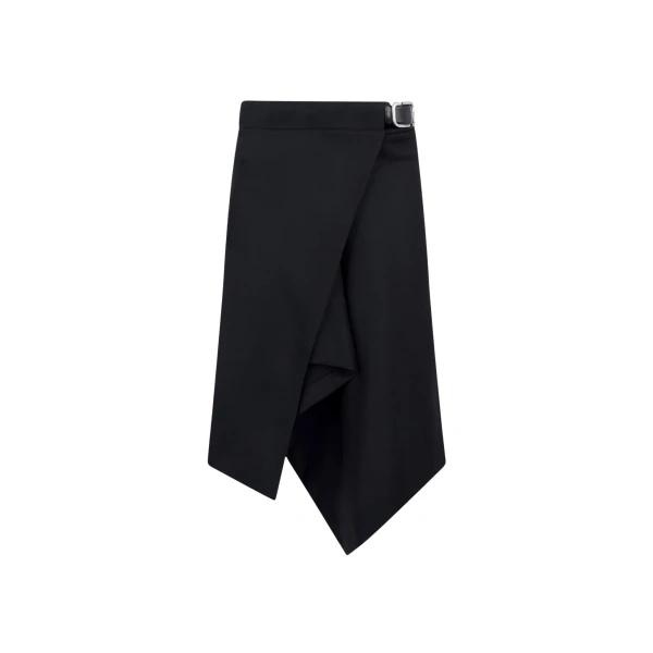 The Attico Black midi skirt
