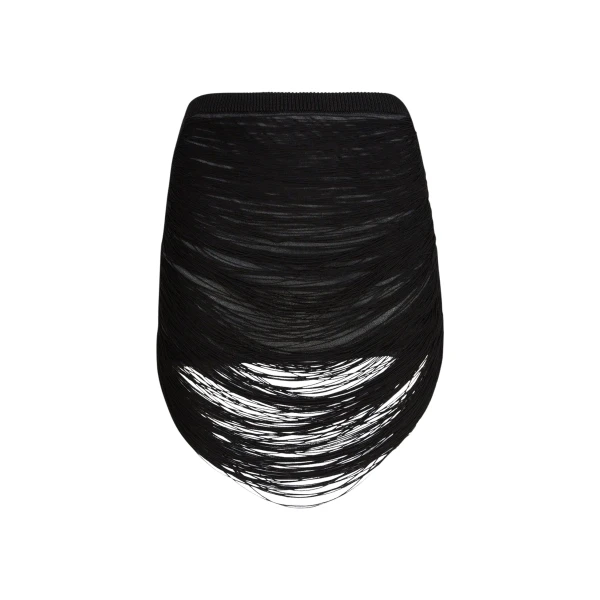 The Attico Black midi skirt
