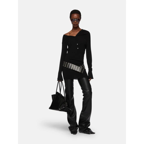 The Attico Black mini dress, view 2