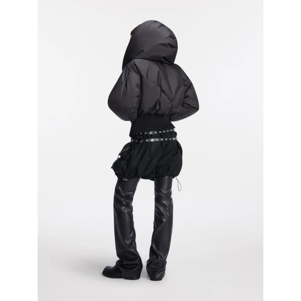 The Attico Black puffer jacket, view 3