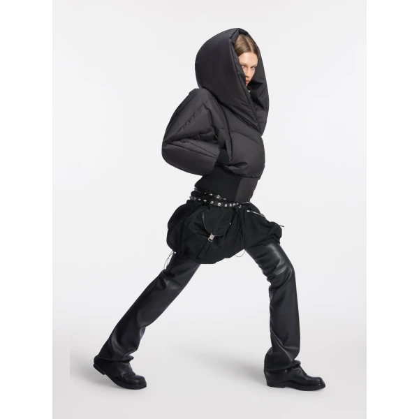 The Attico Black puffer jacket, view 4