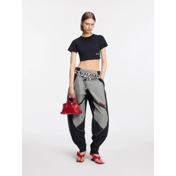 The Attico Black t-shirt Top, view 2