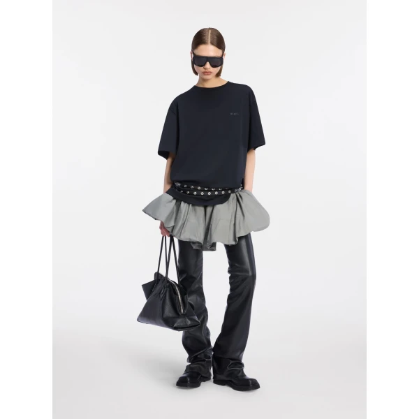 The Attico Black t-shirt Top, view 2