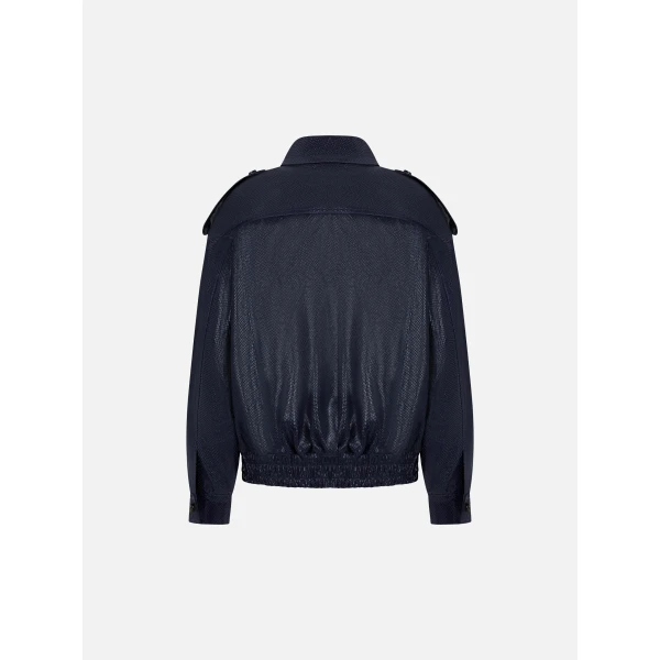 Blazé Milano Charlie Bomber in Emera Dark Navy Jacket, view 6
