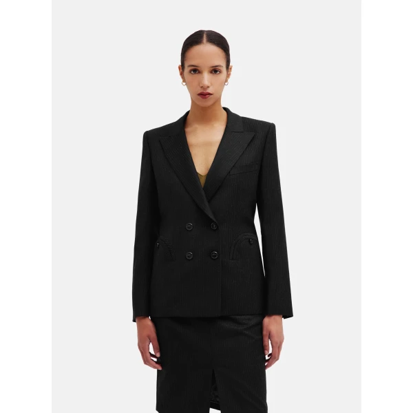 Blazé Milano Charmer Blazer in Classy Carbon Black, view 2