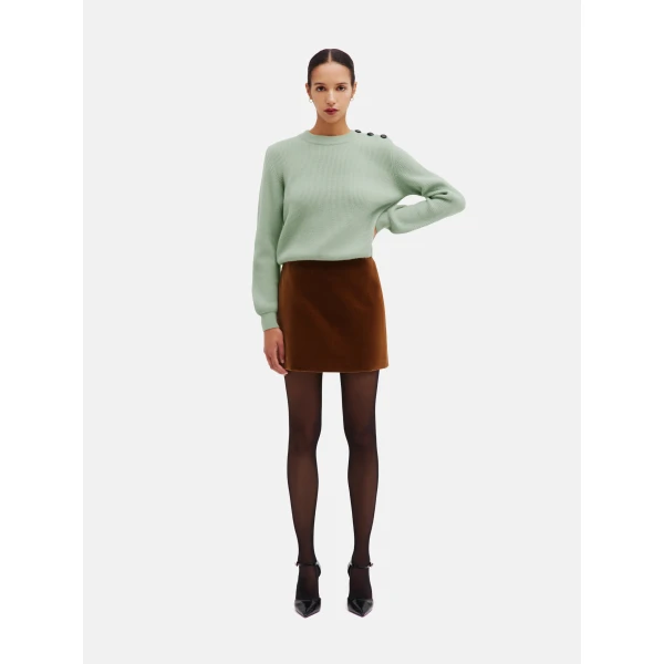 Blazé Milano Coci Mini Skirt in Jealousy Caramel, view 2