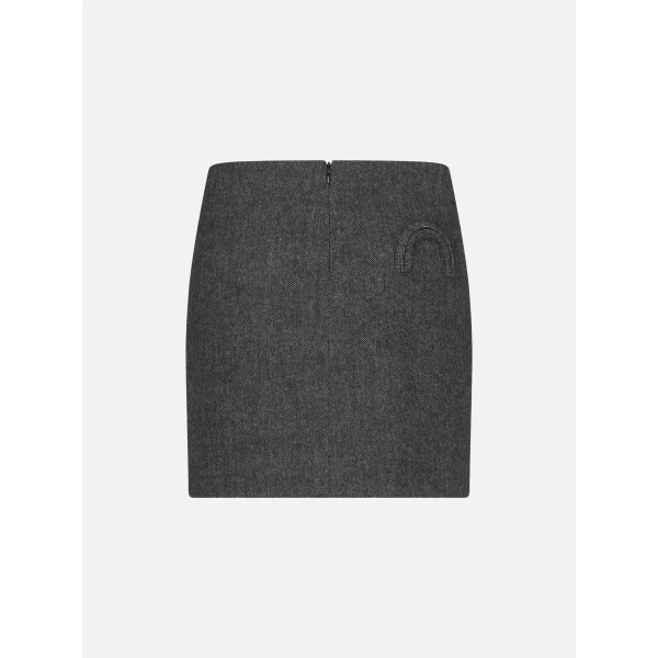 Blazé Milano Coci Mini Skirt in Jline Black and White, view 4